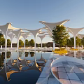 Modern Gallery Special-shaped Structure Architecture 3d model