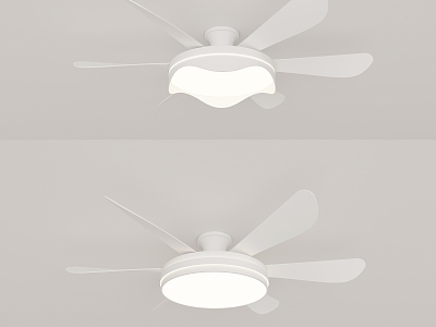 Simple fan chandelier 3d model