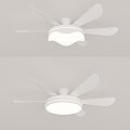 Simple fan chandelier 3d model