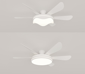 Simple fan chandelier 3d model