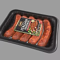Fresh Italian Sausage Packaged in Black Plastic Tray With Label