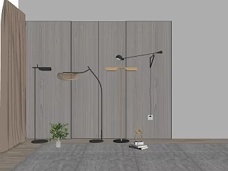 Modern lighting combination floor lamp combination 3d model