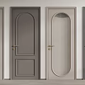 Modern Swing Doors With Various Designs Color Options Glass Panels And Golden Handles