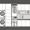 Modern washing machine cabinet 3d model