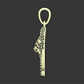 Gold Leopard Pendant Encrusted with Black Diamonds and Red Eye Gems