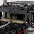 Black Functional Heavy Duty Truck Featuring Exhaust Pipes Front Grille And Cab