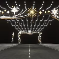 Event Passage With Festive Decorative Archway And Shining Star Lights
