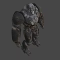 Detailed Sci Fi Robot Character From Game Movie With Mechanical Armor Design