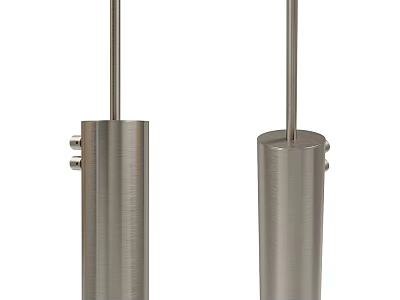 Practical Modern Stainless Steel Silver Bathroom Accessories With Double Cylinder Design 3d model