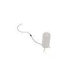 Modern Floor Lamp With Spiral White Shade And Gold Metal Stand