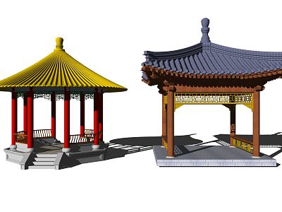 Chinese style pavilion combination pavilion model