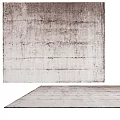 Light Neutral Square Rug With Distressed Textured Pattern For Home Decor 3d model