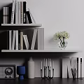Stylish Inflatable Home Decor Display With Bookshelf Books Vase And Radio Items