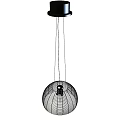 Modern Spherical Pendant Light With Black Metal Wire Frame For Interior Decoration 3d model