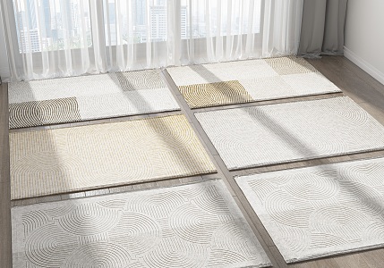 Modern Square Carpet Combo 3d model