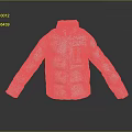 Stylish Pink Puffer Jacket With Stand Collar Zipper And Side Pocket Design