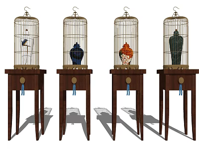 New Chinese-style Birdcage Ornaments 3d model New Chinese-style Birdcage Ornaments 3d model