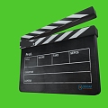 Film record on black film board or field board 3d model