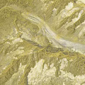 Alpine Mountain Terrain Featuring Snow Capped Peaks Glaciers And Rocky Ridges