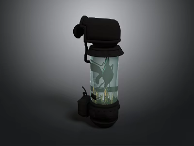 Black Industrial Equipment With Transparent Chamber And Internal Mechanical Parts 3d model