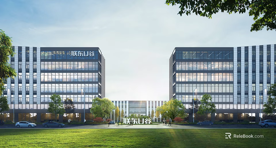 LianDong U Valley Modern Industrial Park With Greenery 3d model 