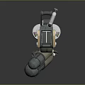 Advanced Futuristic Sci Fi Weapon With Colorful Barrel And Metal Structure