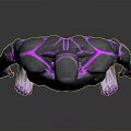 3D Rendered Human Figure With Purple Blue Neon Glowing Lines And Futuristic Design