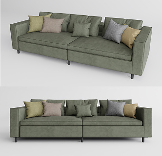 modern double sofa double sofa leisure sofa 3d model