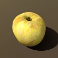 Fresh Yellow Red Apple With Shiny Skin And Natural Texture On Dark Background