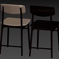 Stylish Minimalist Solid Wood Dining Chair In Two Colors For Modern Home Dining Room Decor