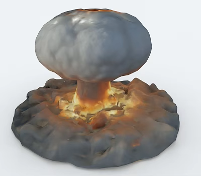 atomic bomb explosion 3d model