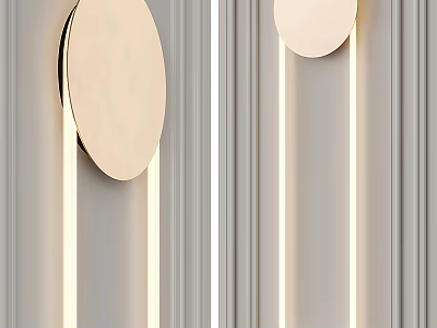 Modern Circular Wall Lamp With Sleek Design And Soft LED Lighting For Home Decor 3d model