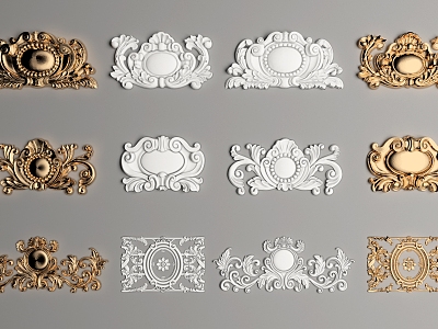 European-style carved 3d model