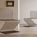 Modern Metal Dining Chairs Featuring Sleek Lines In Interior Wooden Floor Setting