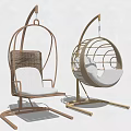 Stylish Hanging Chairs with Various Rattan Wooden Designs Stands and Comfortable Cushions