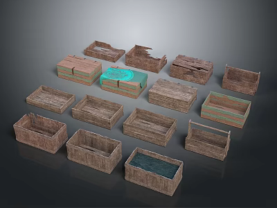 Household Storage Baskets With Various Materials And Different Designs For Home Organization 3d model