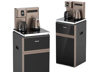 Modern Water Dispensers With Two Styles Black Brown Cabinet Design For Home Use 3d model