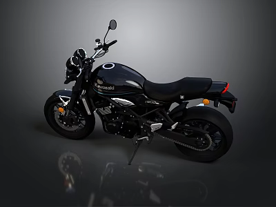 Black Modern Motorcycle Featuring Sleek Body Design Comfortable Seat And Stylish Mirrors 3d model