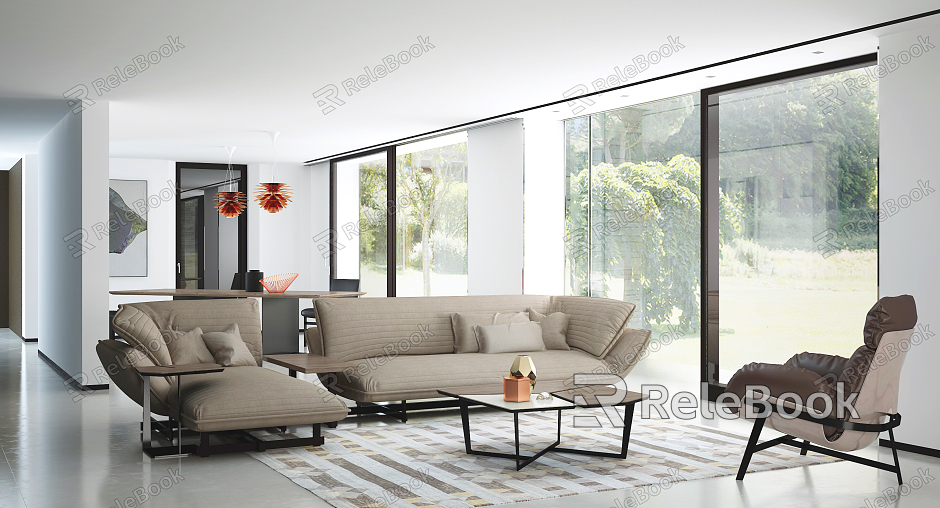 Modern Living Room Sofa Combination model