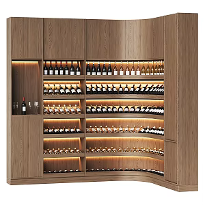 Log Wine Cabinet Red Wine Cabinet Constant Temperature Wine Cabinet Bar Counter Wine Cabinet 3d model