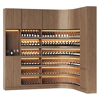 Log Wine Cabinet Red Wine Cabinet Constant Temperature Wine Cabinet Bar Counter Wine Cabinet 3d model