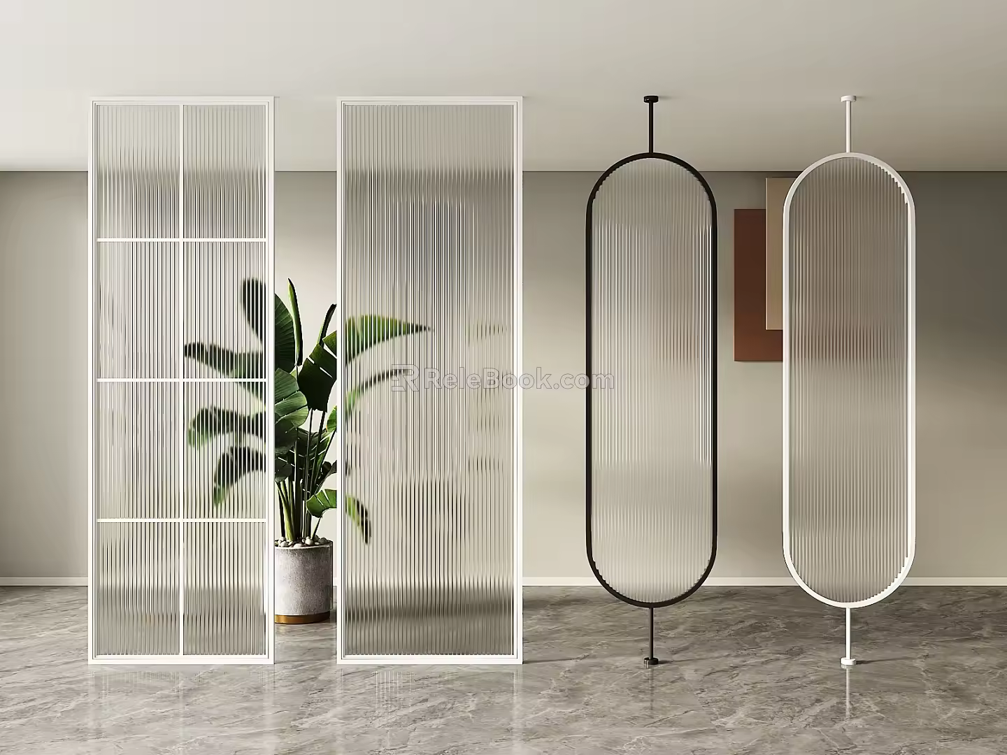 partition glass partition glass screen changhong glass partition screen partition 3d model