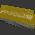 Yellow And White Concrete Road Barrier On Gravel Base Construction Component