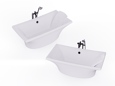 Modern Bathtub Bathroom 3d model