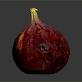Fresh Red Fig Fruit With Smooth Skin On Dark Background