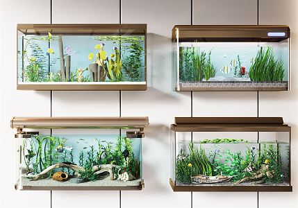 Modern fish tank fish tank aquarium 3d model