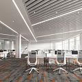 Modern public office area Open office area 3d model