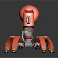 Red Mechanical Spider Robot With Multi Legged Structure And Modern Design 3d model