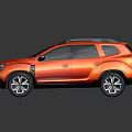 Orange SUV With Modern Design Roof Rails And Black Wheels Sleek Exterior