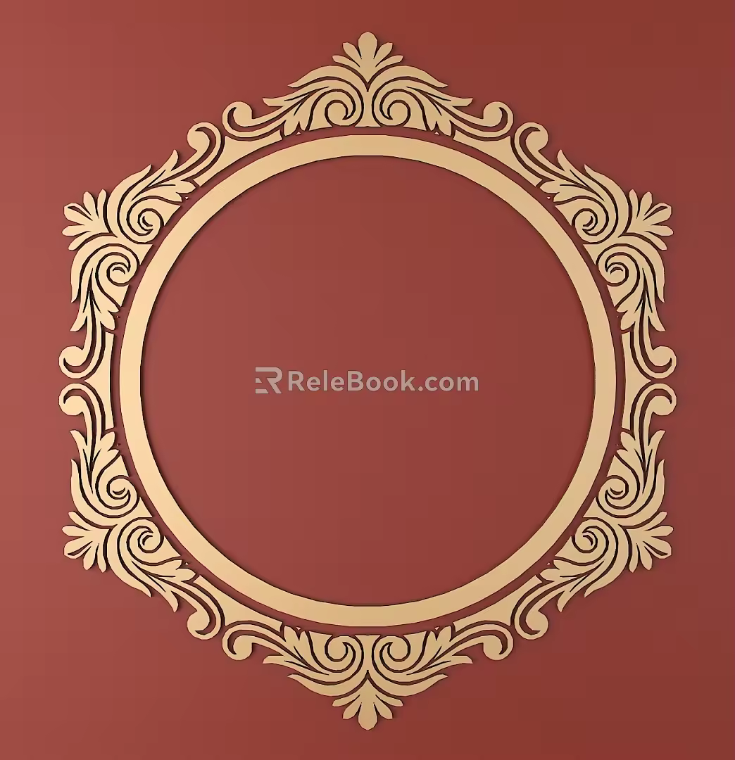 European-style Metal Carved European Pattern Hollow Carved Pattern 3d model